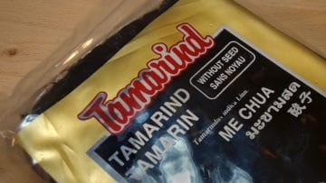 Unopened block of seedless tamarind. | secretsofcooking.com